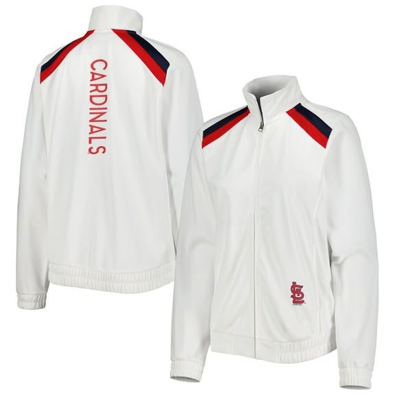 Women's G-III 4Her by Carl Banks White St. Louis Cardinals Red Flag Full-Zip Track Jacket