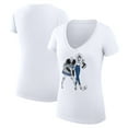 thumbnail image 1 of Women's G-III 4Her by Carl Banks White Tampa Bay Lightning Super-Slim Fit Lightweight Hockey Girls V-Neck T-Shirt, 1 of 3