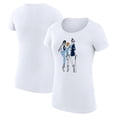 thumbnail image 1 of Women's G-III 4Her by Carl Banks White Tampa Bay Rays Super-Slim Fit Lightweight Baseball Girls T-Shirt, 1 of 3