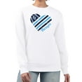 thumbnail image 1 of Women's G-III 4Her by Carl Banks White Tampa Bay Rays Heart Logo Fleece Pullover Sweatshirt, 1 of 3