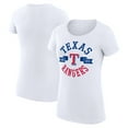 thumbnail image 1 of Women's G-III 4Her by Carl Banks White Texas Rangers Super-Slim Fit Lightweight City Graphic T-Shirt, 1 of 5