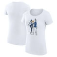 thumbnail image 1 of Women's G-III 4Her by Carl Banks White Toronto Blue Jays Super-Slim Fit Lightweight Baseball Girls T-Shirt, 1 of 3