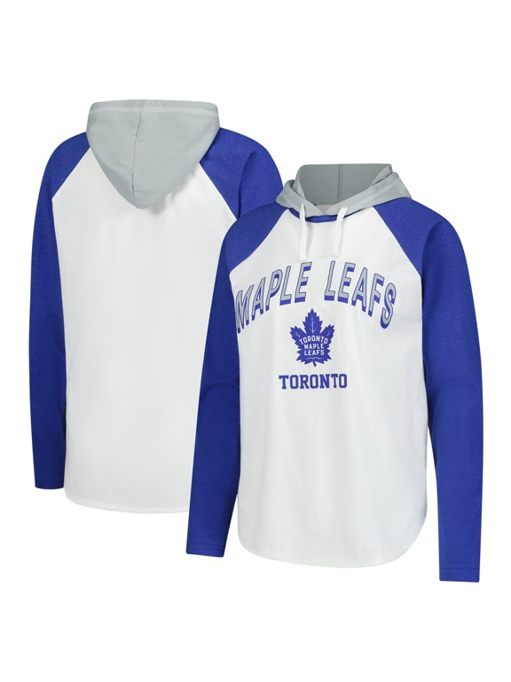 Women's-G-III 4Her by Carl Banks White Toronto Maple Leafs VIP Raglan Long Sleeve Hoodie T-Shirt