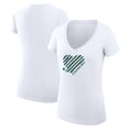 thumbnail image 1 of Women's G-III 4Her by Carl Banks White Vancouver Canucks Heart V-Neck Fitted T-Shirt, 1 of 3