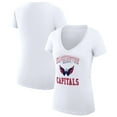 thumbnail image 1 of Women's G-III 4Her by Carl Banks White Washington Capitals Super-Slim Fit Lightweight Team Logo Graphic V-Neck T-Shirt, 1 of 3