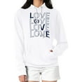 thumbnail image 1 of Women's G-III 4Her by Carl Banks  White Winnipeg Jets Hockey Love Fleece Pullover Hoodie, 1 of 3