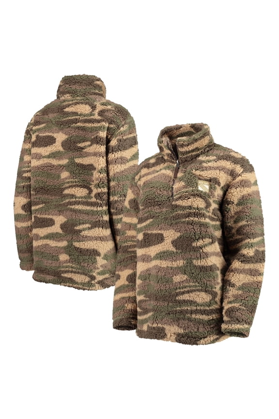 Women's G-III Sports by Carl Banks Camo New York Rangers Sherpa Quarter-Zip Jacket