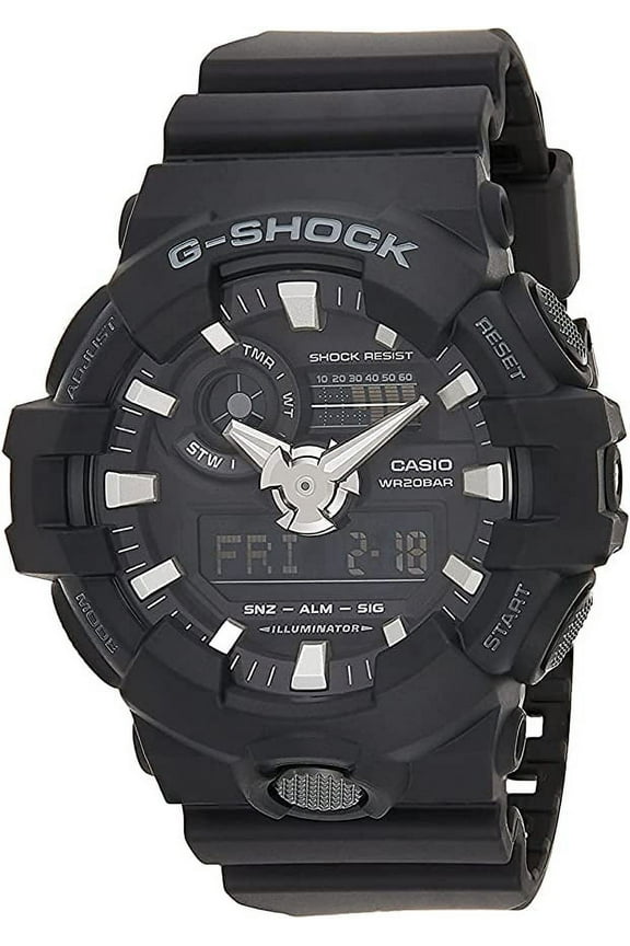 Women's G-Shock GA700-1B Black Rubber Quartz Sport Watch