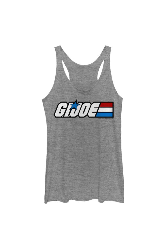 Women's GI Joe Classic Logo Racerback Tank Top Gray Heather Large