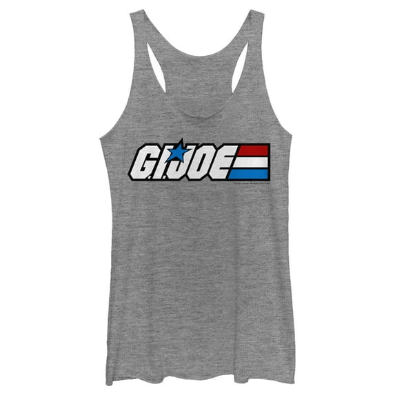Women's GI Joe Classic Logo Racerback Tank Top Gray Heather Medium