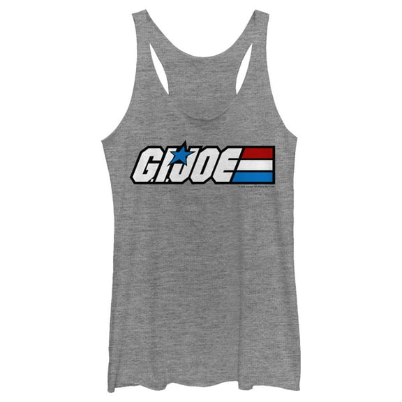 Women's GI Joe Classic Logo Racerback Tank Top Gray Heather Medium