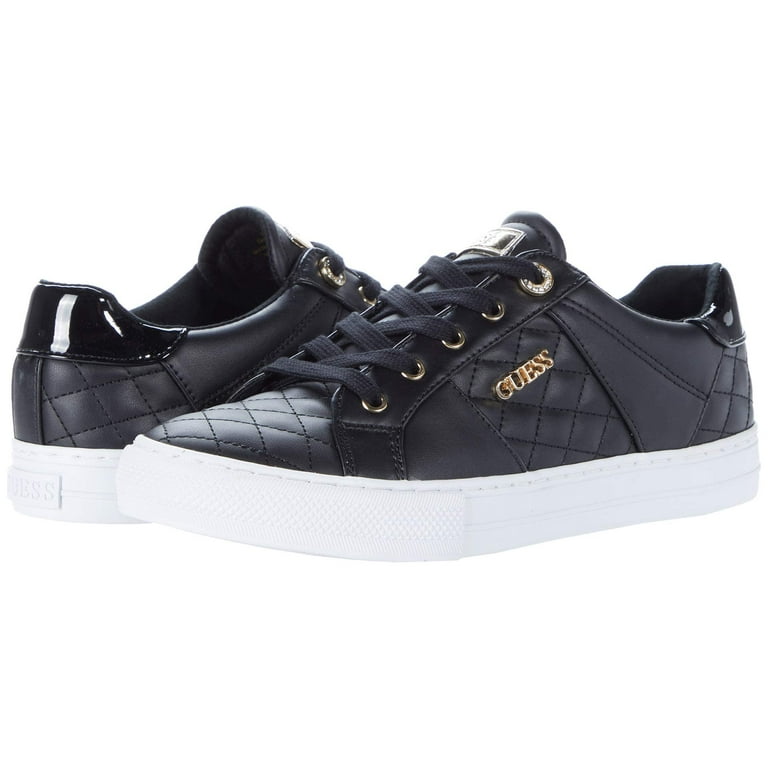 Ontembare biologie staan Women's GUESS Loven Quilted Lace-Up Casual Low Top Sneakers (Black, 6) -  Walmart.com