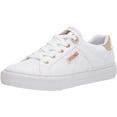 thumbnail image 1 of Women's GUESS Loven Quilted Lace-Up Casual Low Top Sneakers (White, 6), 1 of 8