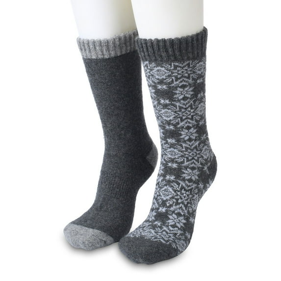 Gaahuu womens wool blend fully cushioned thermal boot socks-2 pr pack
