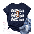 thumbnail image 1 of Women's Game Day Football T Shirt, Cute Football Graphic Tee, Football Shirt for Women, Game Day Shirt, Football Season Tee, Football Fan Gift, 1 of 4