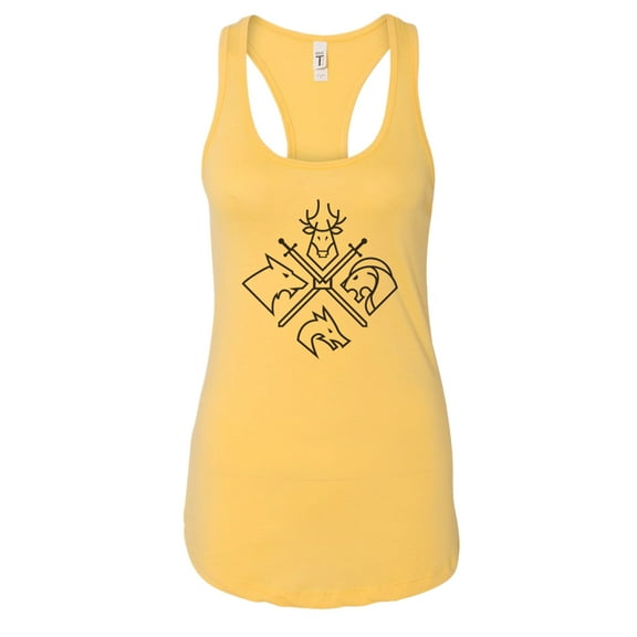 Women’s Game Of Thrones Graphic Next Level Racerback Tank Top USA MADE RB Clothing Co Banana Crème, Small
