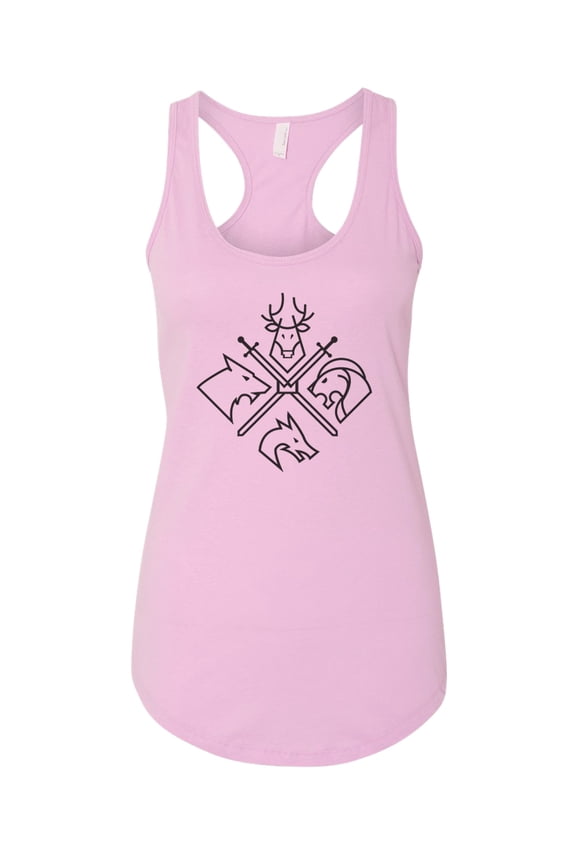 Women’s Game Of Thrones Graphic Next Level Racerback Tank Top USA MADE RB Clothing Co Lilac, X-Large