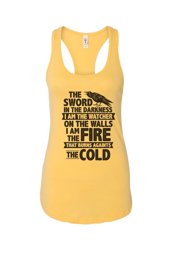 Women’s Game Of Thrones Graphic Next Level Racerback Tank Top USA Made RB Clothing Co Banana Crème, Medium