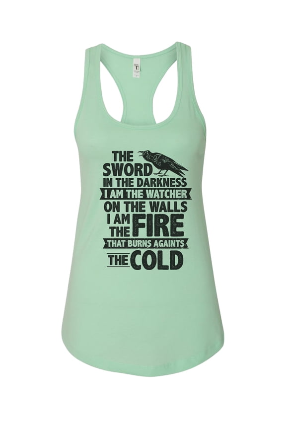 Women’s Game Of Thrones Graphic Next Level Racerback Tank Top USA Made RB Clothing Co Mint, Medium