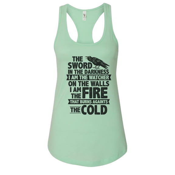 Women’s Game Of Thrones Graphic Next Level Racerback Tank Top USA Made RB Clothing Co Mint, X-Large
