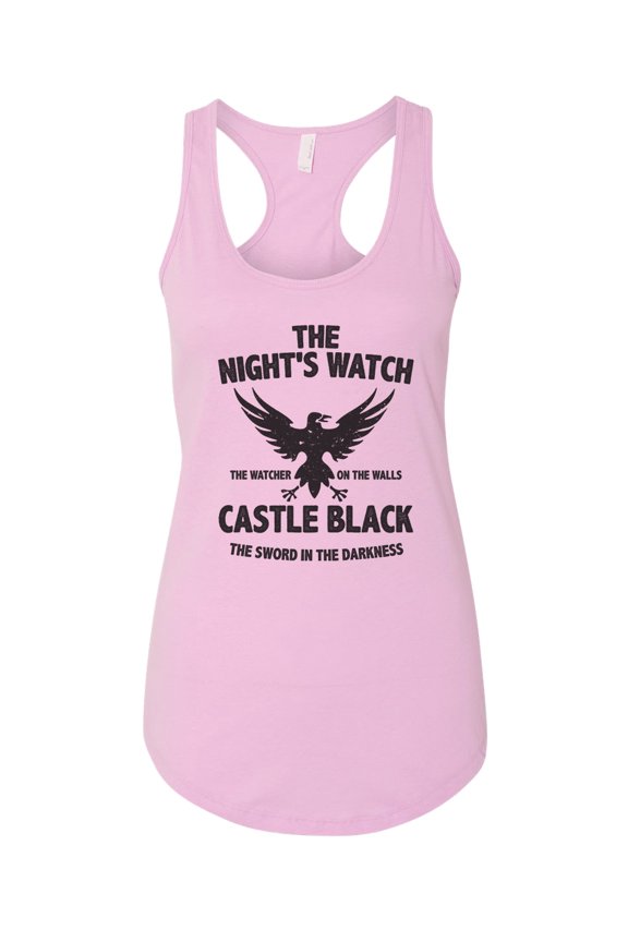 Women’s Game Of Thrones Graphic Racerback Tank Top “The Night’s Watch” RB Clothing Co Lilac, X-Large