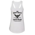 thumbnail image 1 of Women’s Game Of Thrones Graphic Racerback Tank Top “The Night’s Watch” RB Clothing Co White, Medium, 1 of 2