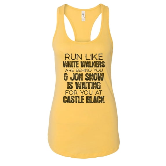 Women’s Game Of Thrones Next Level Racerback Graphic Tank Top USA Made RB Clothing Co Banana Crème, X-Large