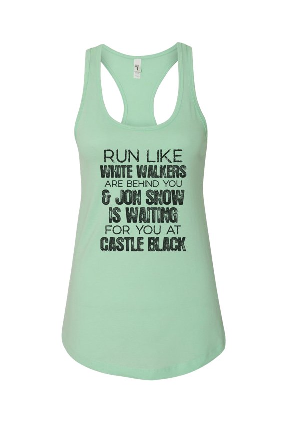 Women’s Game Of Thrones Next Level Racerback Graphic Tank Top USA Made RB Clothing Co Mint, Medium