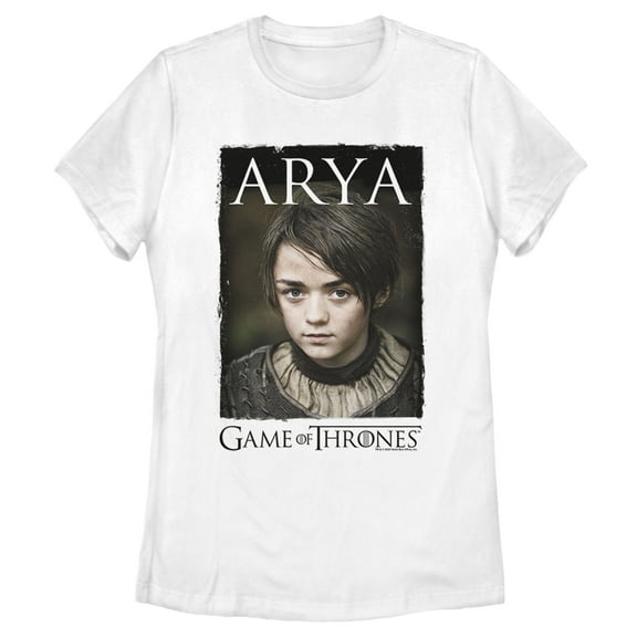 Women's Game of Thrones Arya Portrait  Graphic Tee White 2X Large