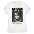 thumbnail image 1 of Women's Game of Thrones Arya Portrait  Graphic Tee White Small, 1 of 4