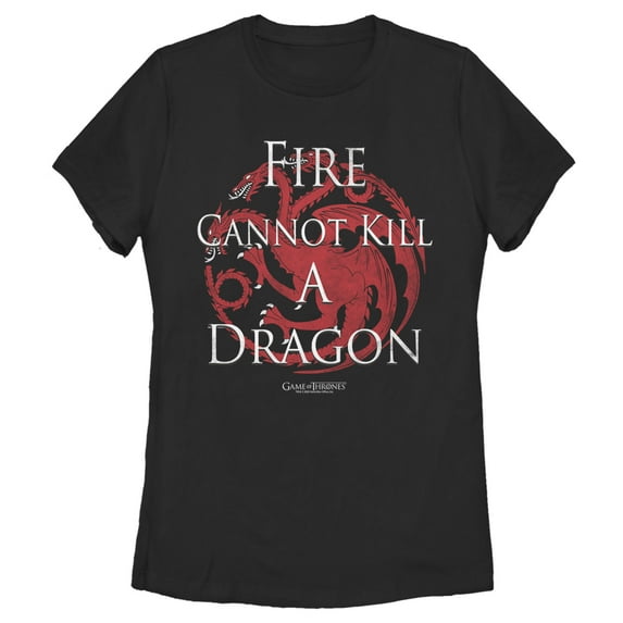 Women's Game of Thrones Cannot Kill A Dragon Graphic Tee Black Small