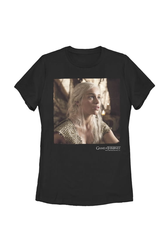 Women's Game of Thrones Daenerys Portrait Graphic Tee Black Medium