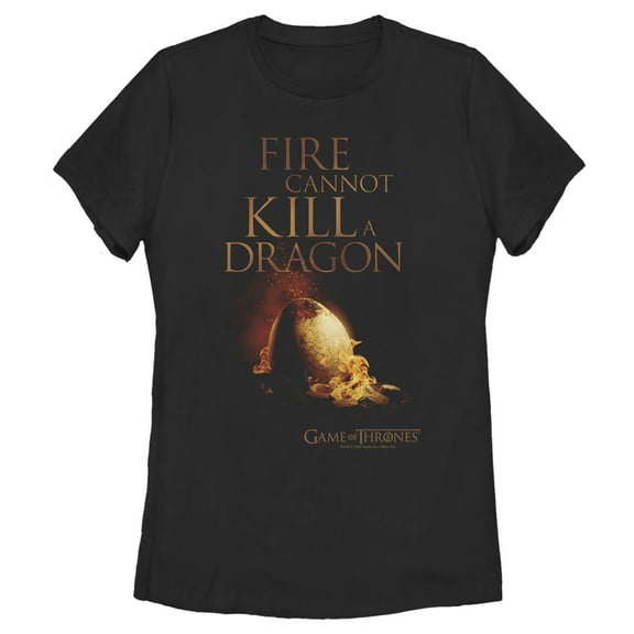 Women's Game of Thrones Fire Cannot Kill A Dragon  Graphic Tee Black Small