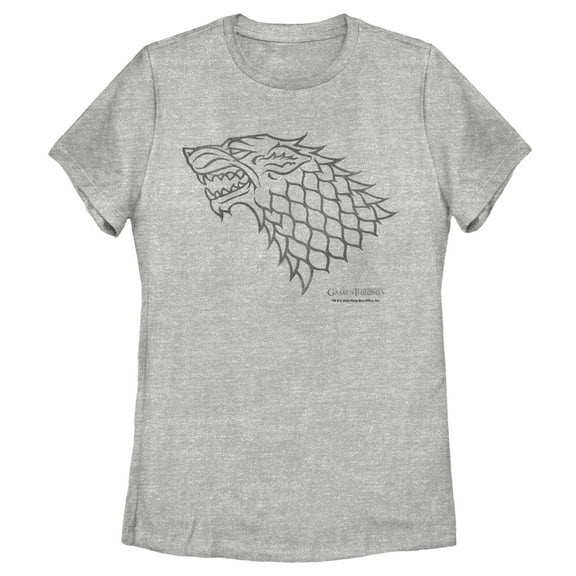 Women's Game of Thrones House Stark Direwolf  Graphic Tee Athletic Heather Small