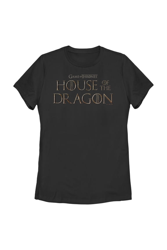 Women's Game of Thrones: House of the Dragon Bronze Series Logo Graphic Tee Black Small