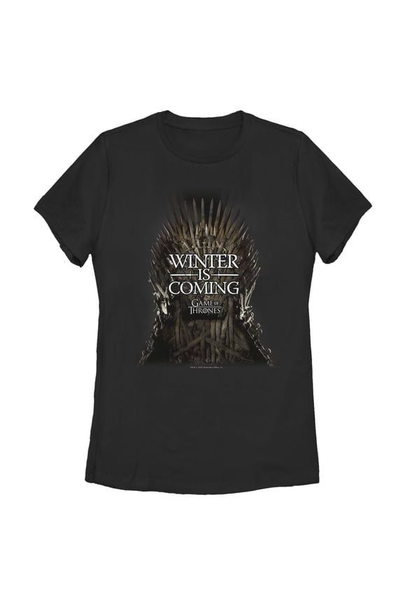 Women's Game of Thrones Iron Throne is Coming Graphic Tee Black X Large