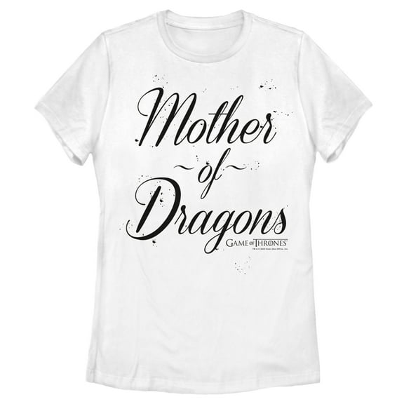 Women's Game of Thrones Mother of Dragons  Graphic Tee White X Large