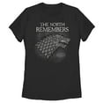 thumbnail image 1 of Women's Game of Thrones North Remembers Direwolf  Graphic Tee Black Medium, 1 of 3