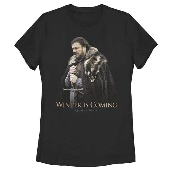 Women's Game of Thrones Stark Knows Winter Graphic Tee Black Large
