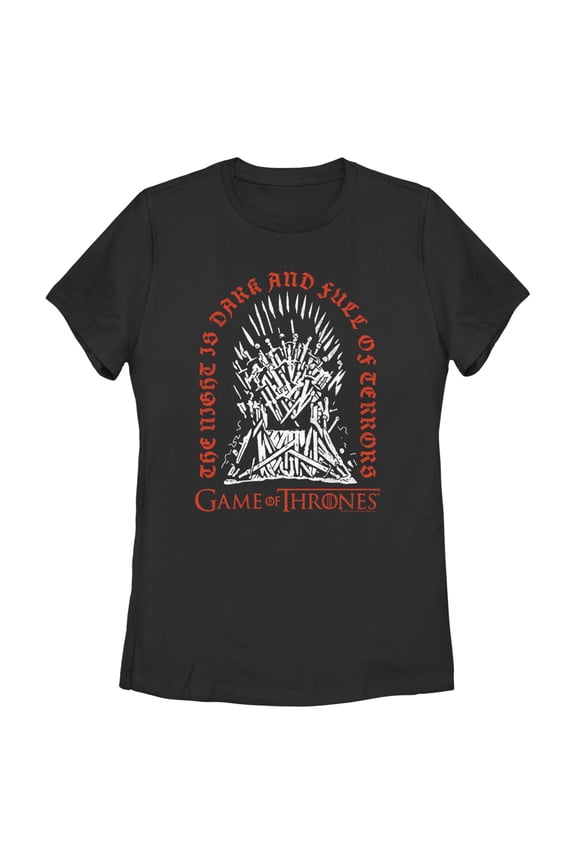 Women's Game of Thrones Tombstone in the Iron Throne Graphic Tee Black X Large