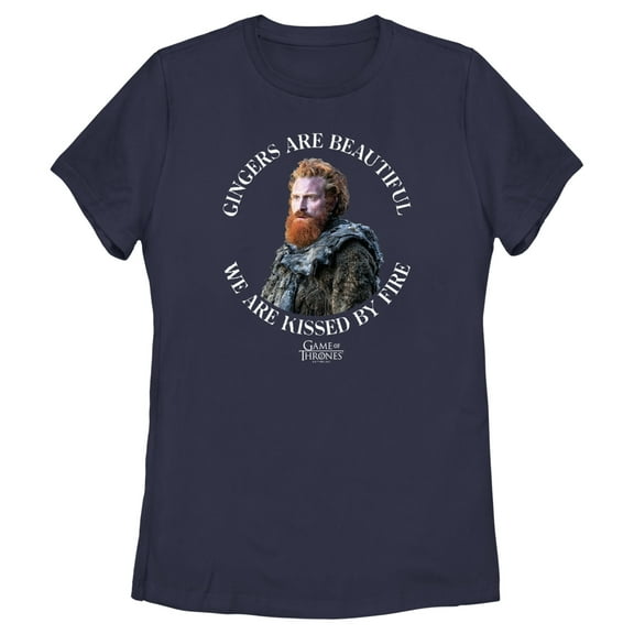 Women's Game of Thrones Tormund Gingers are Beautiful  Graphic Tee Navy Blue Small
