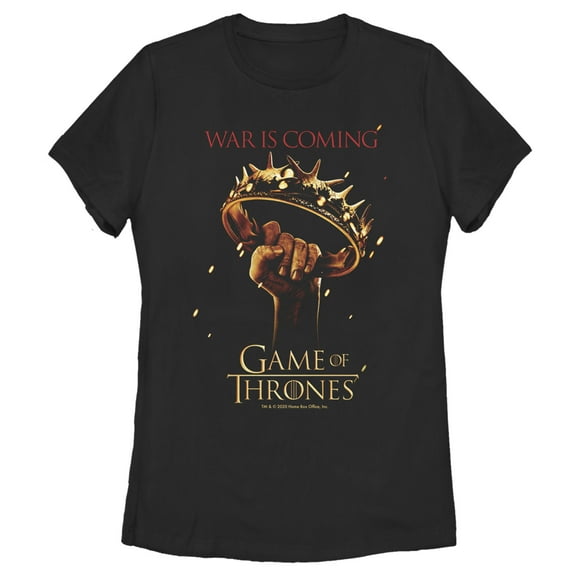 Women's Game of Thrones War is Coming Graphic Tee Black Large