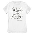 thumbnail image 1 of Women's Game of Thrones Winter is Coming Cursive  Graphic Tee White 2X Large, 1 of 4