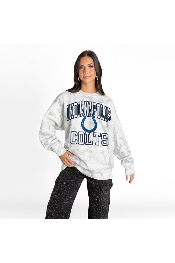 Women's Gameday Couture Arctic Camo Indianapolis Colts Whiteout Oversized Premium Fleece Sweatshirt