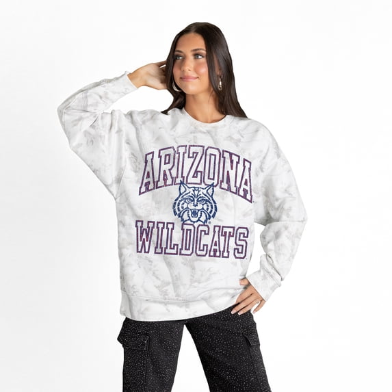 Women's Gameday Couture Ash Arizona Wildcats Whiteout Premium Fleece Camo Sweatshirt