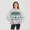 thumbnail image 1 of Women's Gameday Couture Ash Binghamton Bearcats Premium Fleece Pullover Sweatshirt, 1 of 5