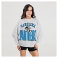 thumbnail image 1 of Women's Gameday Couture  Ash Carolina Panthers Fierce Focus Premium Oversized Fleece Pullover Sweatshirt, 1 of 4
