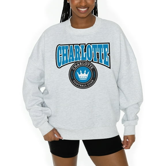 Women's Gameday Couture Ash Charlotte FC Pitch Pride Pullover Sweatshirt