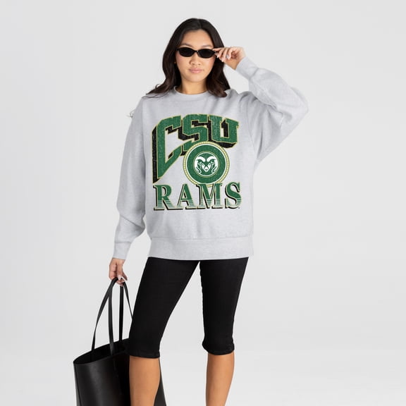 Women's Gameday Couture Ash Colorado State Rams Game On Sweatshirt