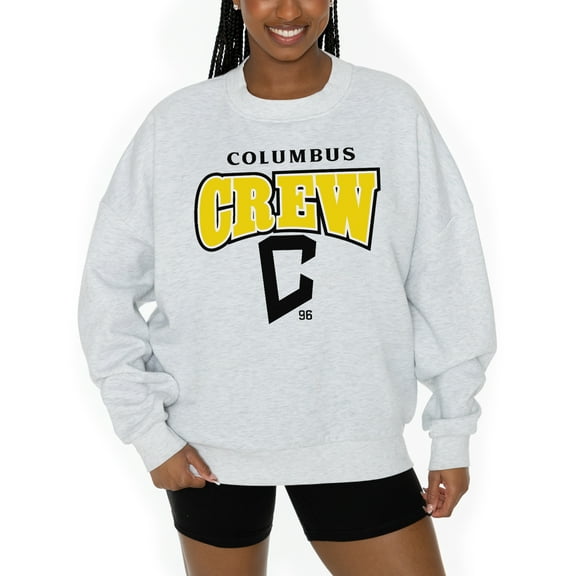 Women's Gameday Couture  Ash Columbus Crew Pitch Pride Pullover Sweatshirt